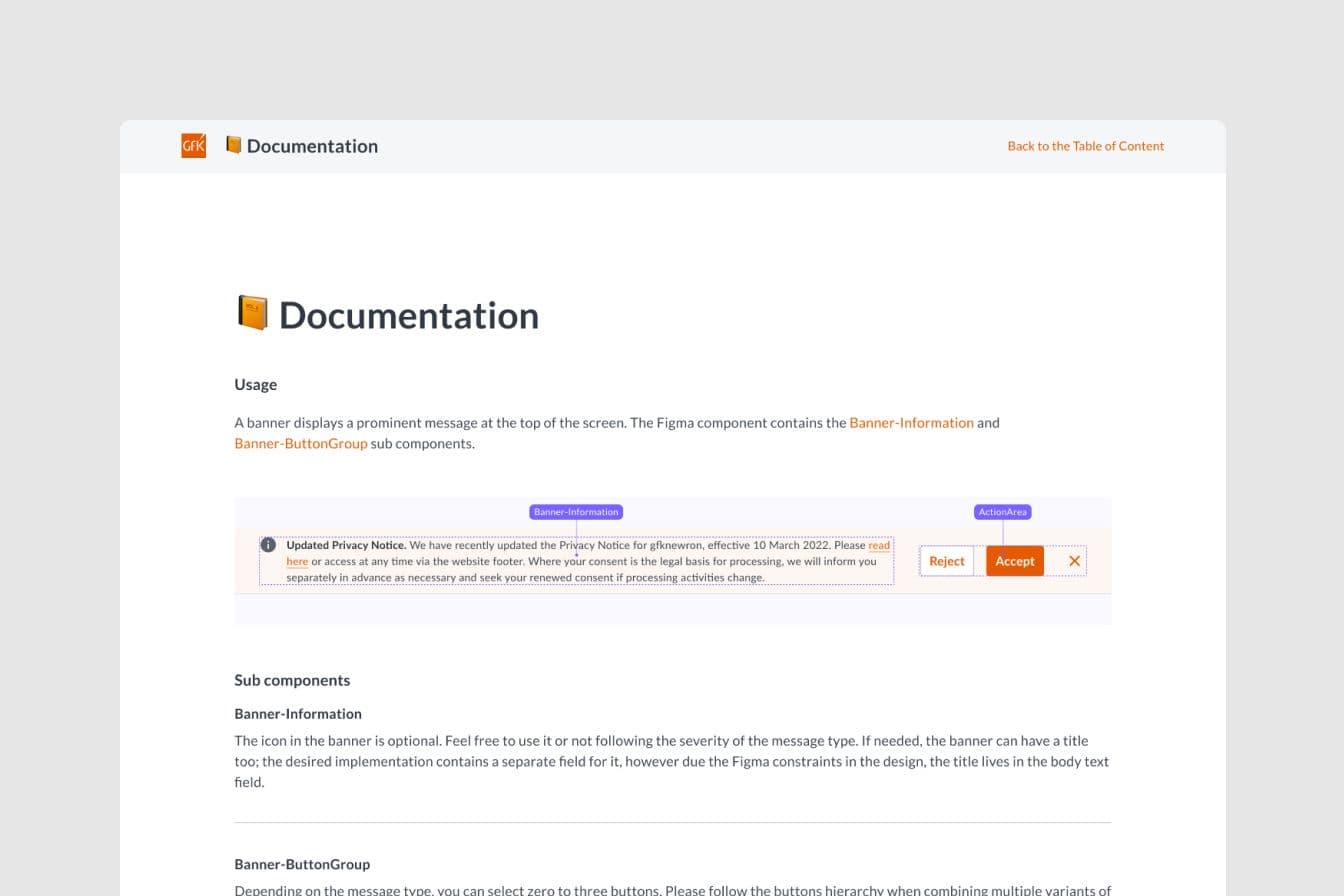 Image of a component documentation page